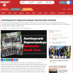 Azerbaycanlı Depremzedeye Manisa’dan Destek