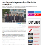 Azerbaycanlı depremzedeye Manisa’da sıcak yuva