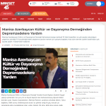 Manisa Azerbaycan Kültür ve Dayanışma Derneğinden Depremzedelere Yardım