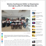 Manisa Azerbaycan Kültür ve Dayanışma Derneği üç yılda 37 etkinliğe imza attı