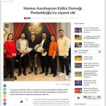 Manisa Azerbaycan Kültür Derneği, Penbeklioğlu'nu ziyaret etti